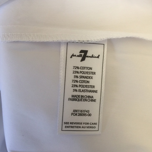 NWT $149 7 For All Mankind Off-Shoulder Tie Top - Picture 7 of 8